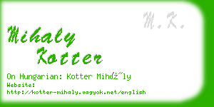 mihaly kotter business card